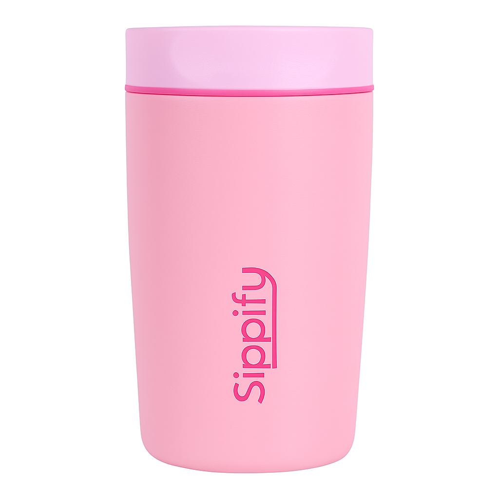 Sippify SipMate Mugβ Travel Coffee Tumbler Sipper (Pink)