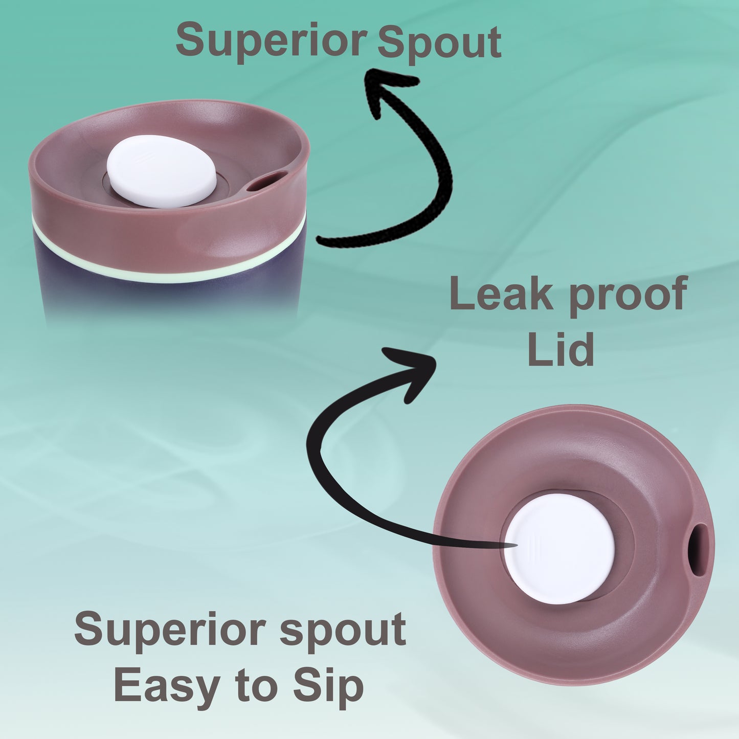 Sippify SipMate Mug– Travel Coffee Tumbler Sipper (Blue)