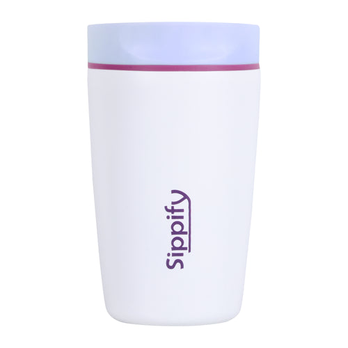 Sippify SipMate Mug– Travel Coffee Tumbler Sipper (White)