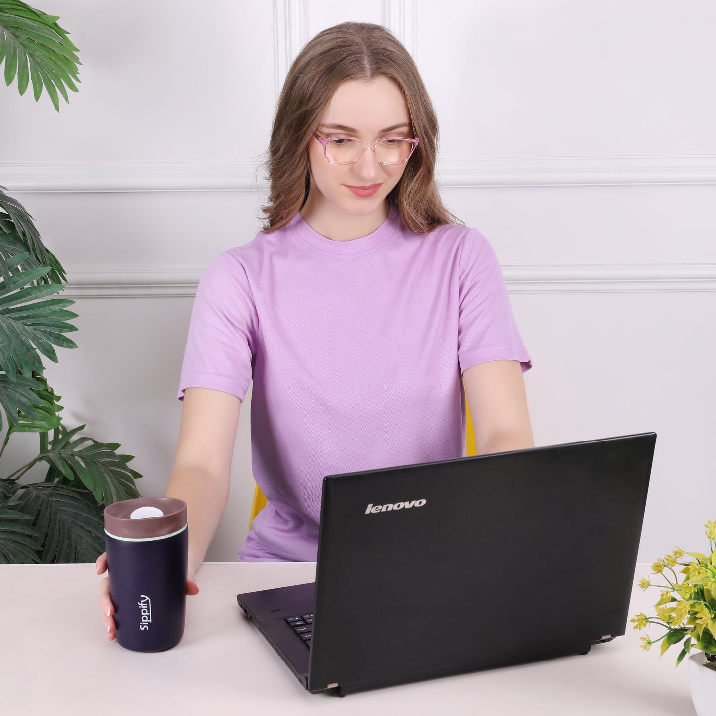 Sippify SipMate Mug– Travel Coffee Tumbler Sipper (Blue)